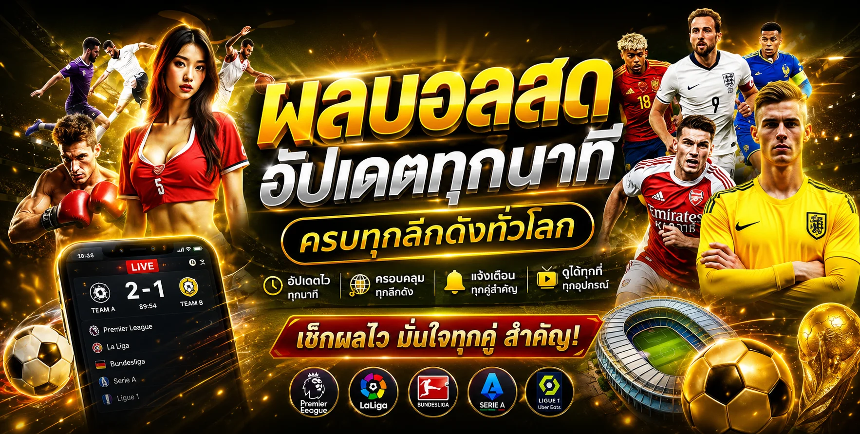 ตารางผลบอลสดวันนี้อัปเดตเรียลไทม์บน PlayMe8